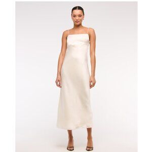 Abercrombie & Fitch Faux Pearl Strap Maxi Dress
